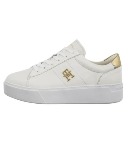 Tommy Hilfiger Platform Court Sneaker Metallics White FW0FW08648 YBS (TH1313-a) shoes