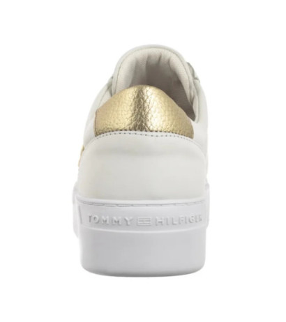 Tommy Hilfiger Platform Court Sneaker Metallics White FW0FW08648 YBS (TH1313-a) shoes