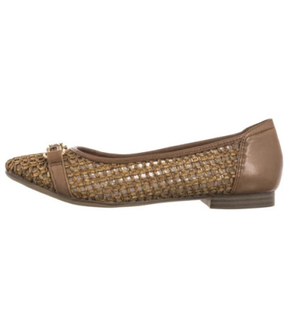 Tamaris Brązowe 1-22138-44 Cognac (TM529-a) ballerinas