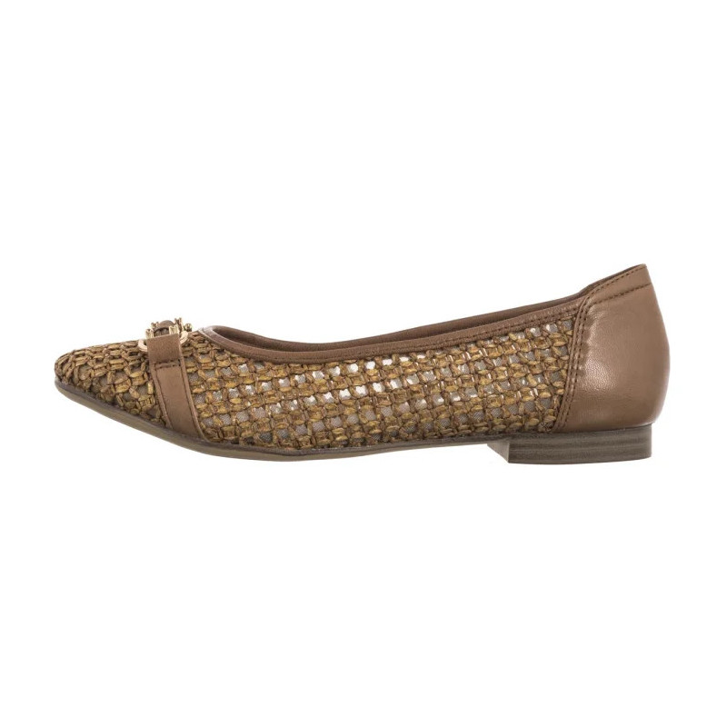 Tamaris Brązowe 1-22138-44 Cognac (TM529-a) ballerinas