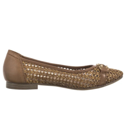 Tamaris Brązowe 1-22138-44 Cognac (TM529-a) ballerinas