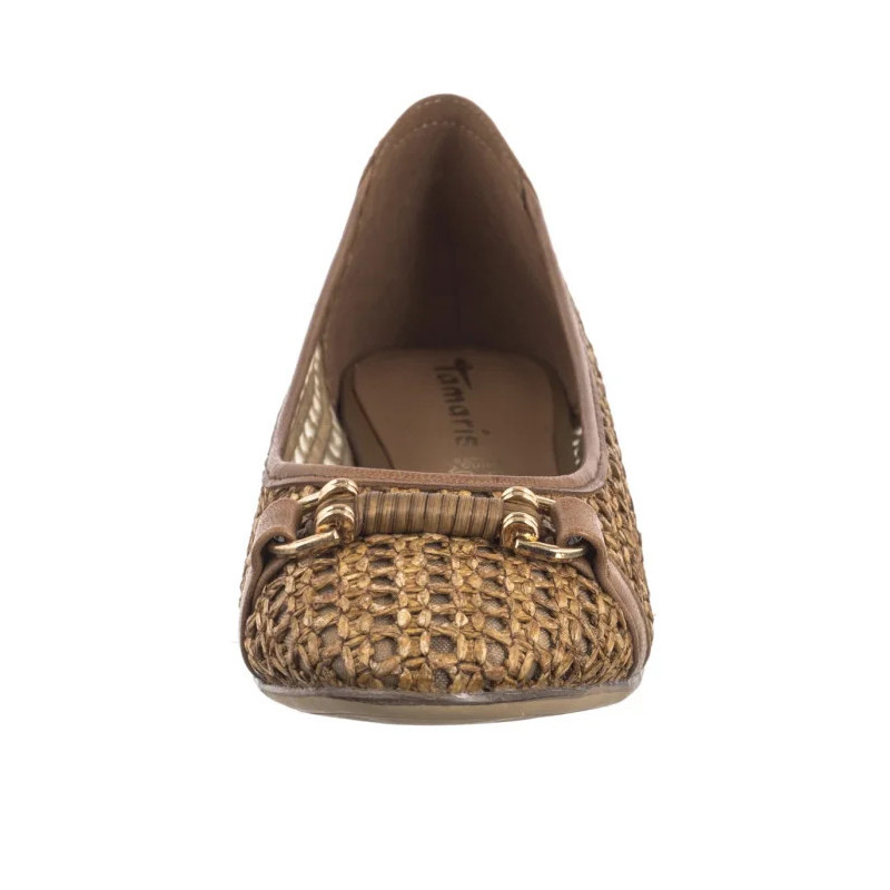 Tamaris Brązowe 1-22138-44 Cognac (TM529-a) ballerinas