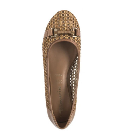 Tamaris Brązowe 1-22138-44 Cognac (TM529-a) ballerinas
