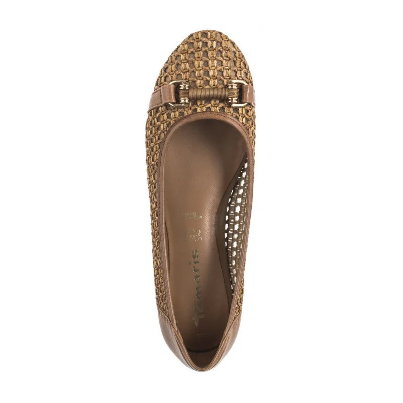 Tamaris Brązowe 1-22138-44 Cognac (TM529-a) ballerinas