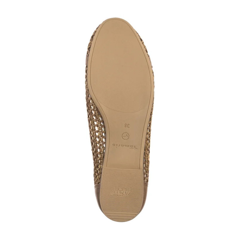 Tamaris Brązowe 1-22138-44 Cognac (TM529-a) ballerinas