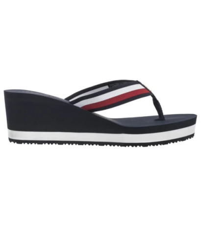 Tommy Hilfiger TH Corporate Wedge Beach Sandal Space Blue FW0FW08520 DW6 (TH1314-b) shoes