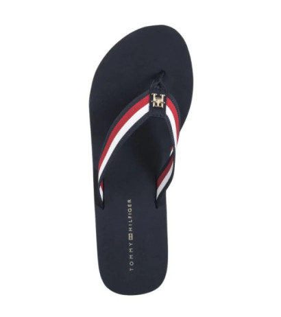 Tommy Hilfiger TH Corporate Wedge Beach Sandal Space Blue FW0FW08520 DW6 (TH1314-b) shoes