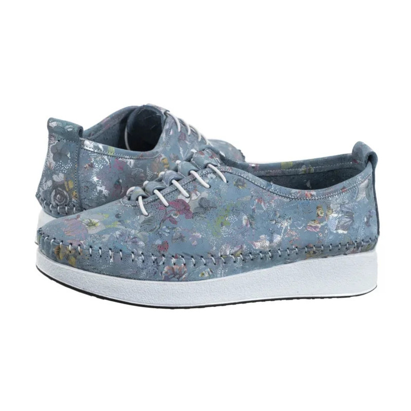 Venezia Niebieskie w Kwiaty E149NUBUOSP029 (VE834-a) shoes