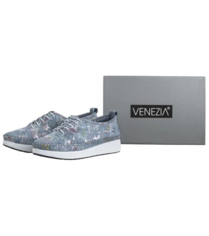 Venezia Niebieskie w Kwiaty E149NUBUOSP029 (VE834-a) shoes
