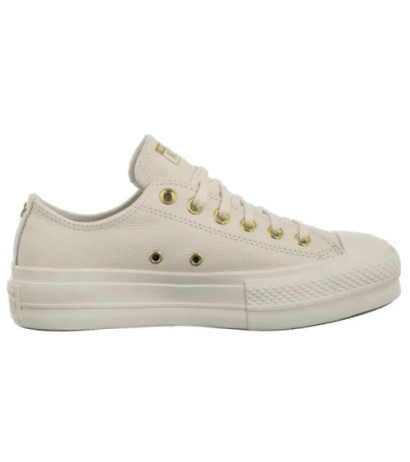 Converse CTAS Lift Ox Egret/Egret/Gold A12765C (CO766-a) shoes