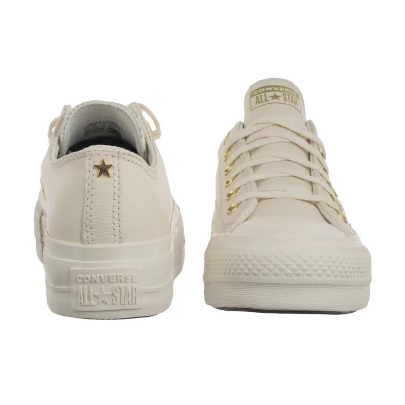Converse CTAS Lift Ox Egret/Egret/Gold A12765C (CO766-a) shoes