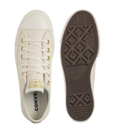 Converse CTAS Lift Ox Egret/Egret/Gold A12765C (CO766-a) shoes