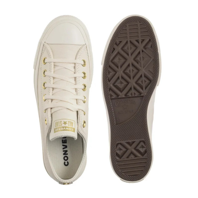 Converse CTAS Lift Ox Egret/Egret/Gold A12765C (CO766-a) shoes