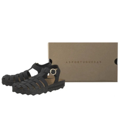 Asportuguesas Calix L Eco Nubu Black P018277000 (AP19-a) sandals