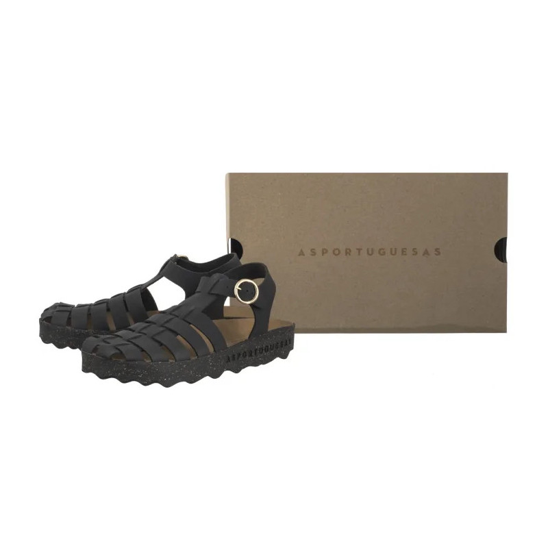 Asportuguesas Calix L Eco Nubu Black P018277000 (AP19-a) sandals