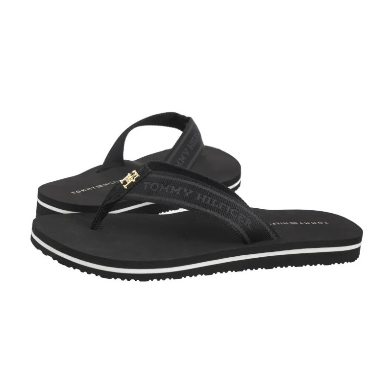 Tommy Hilfiger Hilfiger Webbing Beach Sandal Black FW0FW08515 BDS (TH1317-a) flip flops