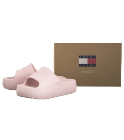 Tommy Hilfiger Tjw Chunky Pool Slide Ess Delicate Pink EN0EN02879 TIO (TH1325-a) Women's Shoes/Flip Flops