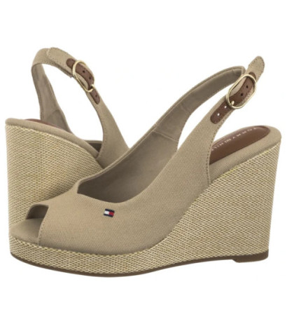 Tommy Hilfiger Flag High Wedge Espad Slingback Horseradish FW0FW08597 ACC (TH1327-a) shoes