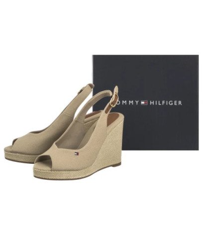 Tommy Hilfiger Flag High Wedge Espad Slingback Horseradish FW0FW08597 ACC (TH1327-a) shoes