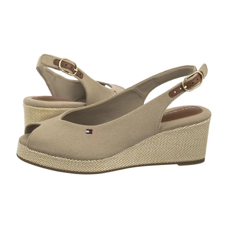 Tommy Hilfiger Flag Mid Wedge Espad Slingback Horserdish FW0FW08595 ACC (TH1328-a) shoes