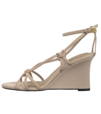 Tommy Hilfiger Leather Knots Wedge Sandal Misty Blush FW0FW08417 TRY (TH1331-a) shoes