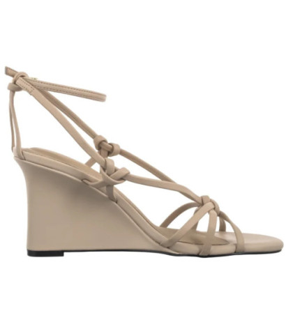 Tommy Hilfiger Leather Knots Wedge Sandal Misty Blush FW0FW08417 TRY (TH1331-a) shoes