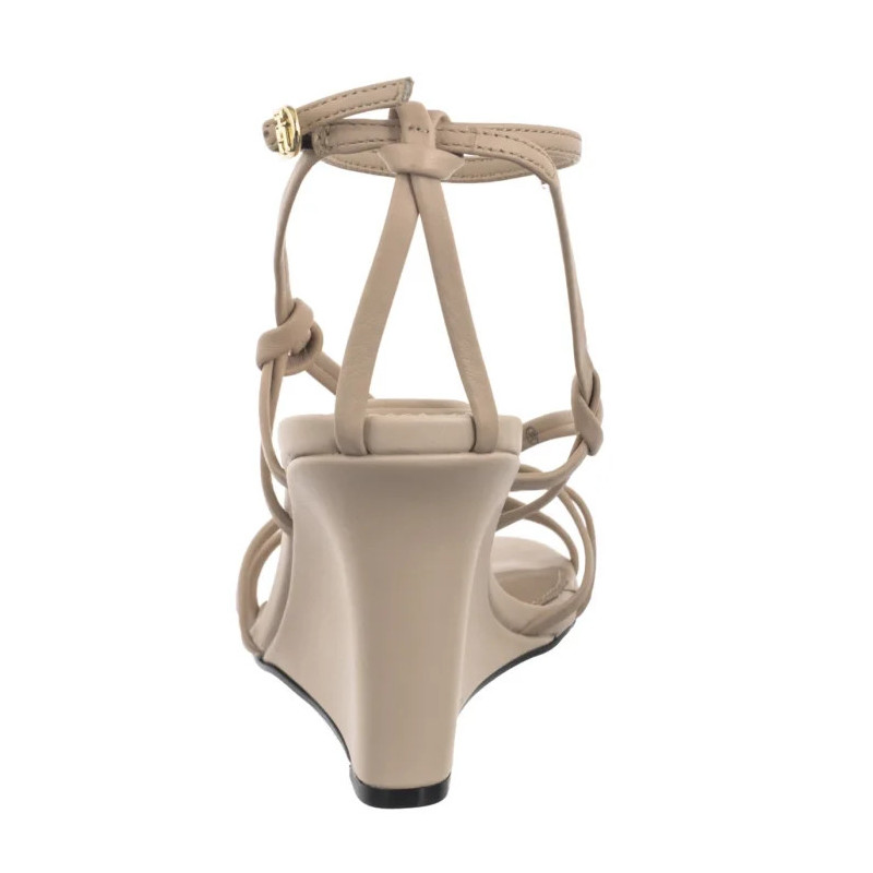 Tommy Hilfiger Leather Knots Wedge Sandal Misty Blush FW0FW08417 TRY (TH1331-a) shoes