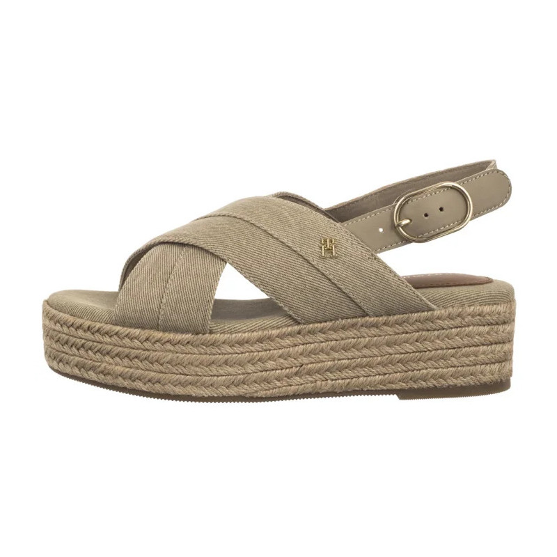 Tommy Hilfiger Denim Espadrille Platform Sandal Horseradish FW0FW08669 ACC (TH1333-a) shoes