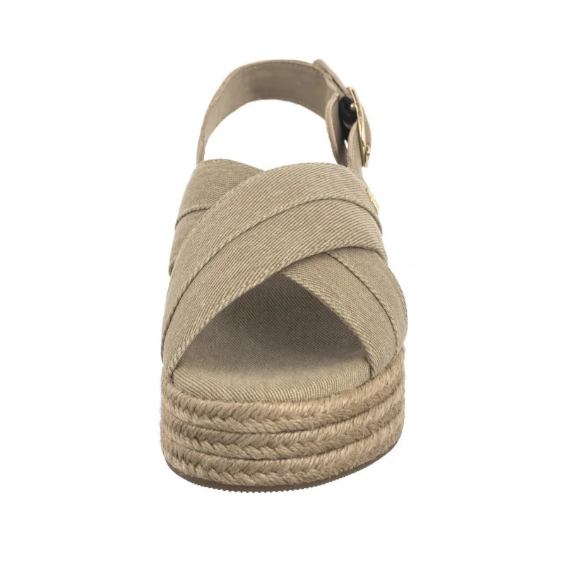 Tommy Hilfiger Denim Espadrille Platform Sandal Horseradish FW0FW08669 ACC (TH1333-a) shoes