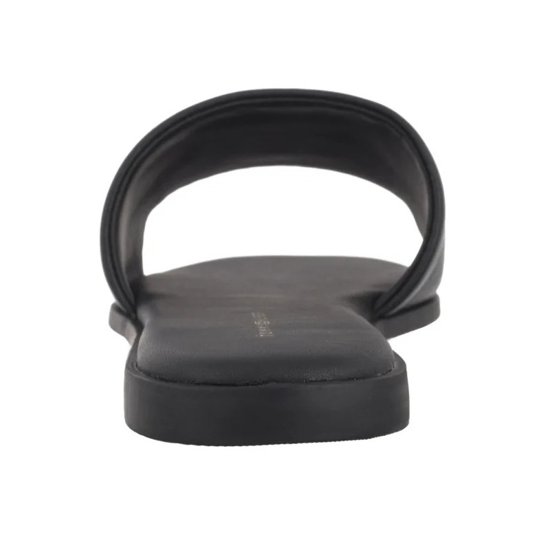 Tommy Hilfiger TH Logo Hardware Leather Mule Black FW0FW08806 BDS (TH1320-b) Women's Shoes/Flip Flops