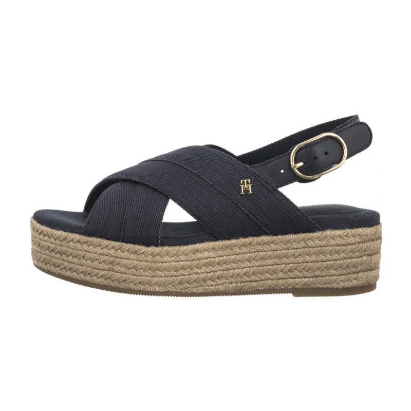 Tommy Hilfiger Denim Espadrille Platform Sandal Space Blue FW0FW08669 DW6 (TH1333-b) shoes