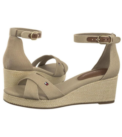 Tommy Hilfiger Flag Criss-Cros Mid Wedge Espad Horseradish FW0FW08481 ACC (TH1337-a) shoes