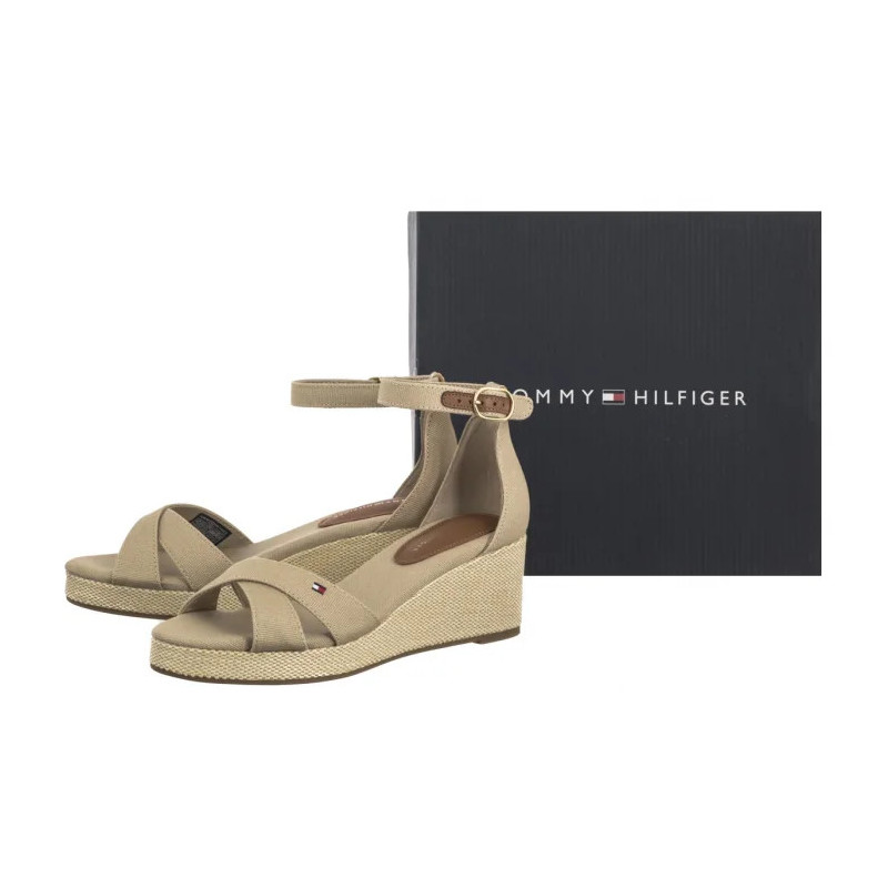 Tommy Hilfiger Flag Criss-Cros Mid Wedge Espad Horseradish FW0FW08481 ACC (TH1337-a) shoes