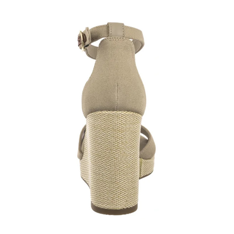 Tommy Hilfiger Flag High Wedge Espad Crisscross Horseradish FW0FW08661 ACC (TH1329-b) shoes