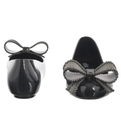 Melissa Sweet Love VIII AD 33885 AO323 Black/Metallic Dark Grey (ML348-b) ballerinas