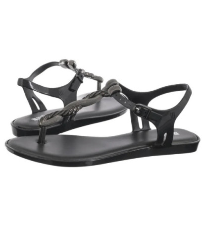 Melissa Solar Twist AD 36042/BF295 Black/Silver (ML351-b) flip flops