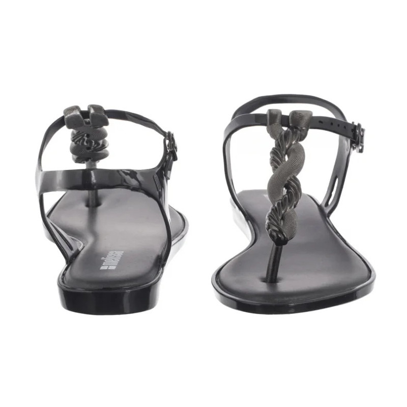 Melissa Solar Twist AD 36042/BF295 Black/Silver (ML351-b) flip flops