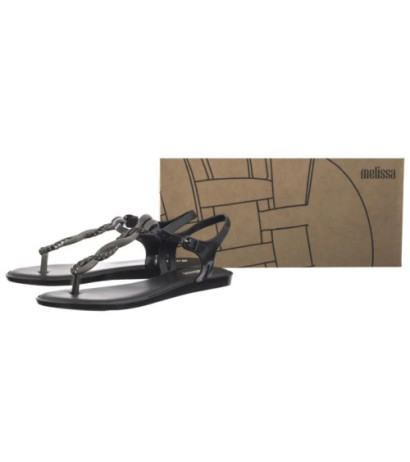 Melissa Solar Twist AD 36042/BF295 Black/Silver (ML351-b) flip flops