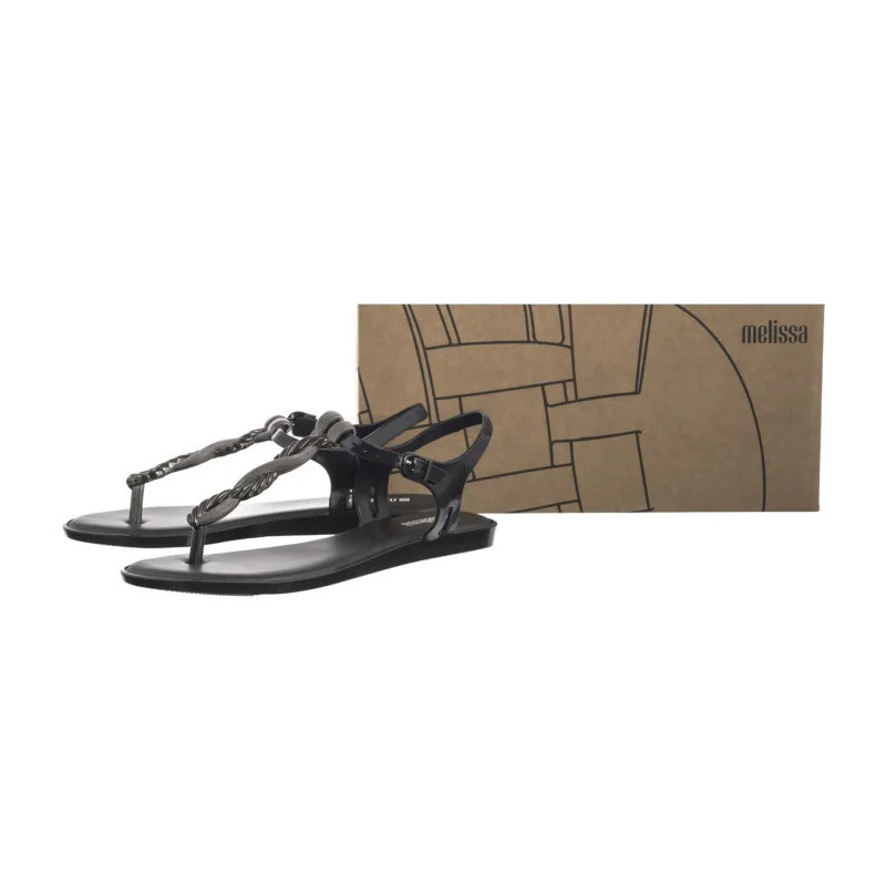 Melissa Solar Twist AD 36042/BF295 Black/Silver (ML351-b) flip flops