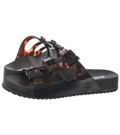 Melissa Cozy Stripes AD 35943/BC962 Black/Clear Tortoise (ML360-b) Women's Shoes/Flip Flops