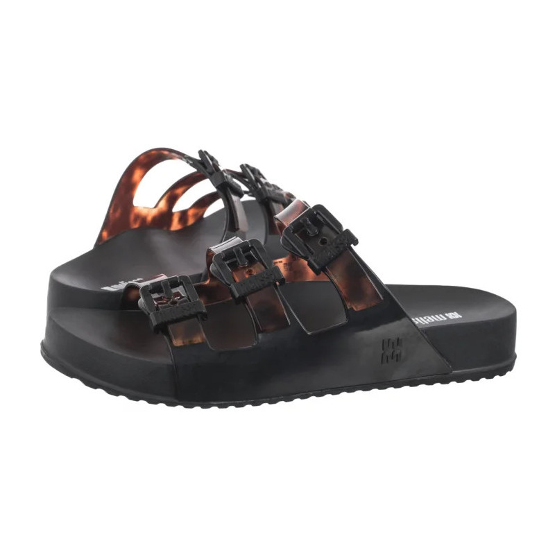 Melissa Cozy Stripes AD 35943/BC962 Black/Clear Tortoise (ML360-b) Women's Shoes/Flip Flops