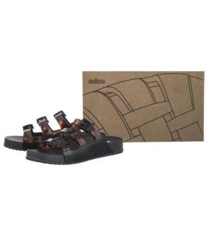 Melissa Cozy Stripes AD 35943/BC962 Black/Clear Tortoise (ML360-b) Women's Shoes/Flip Flops