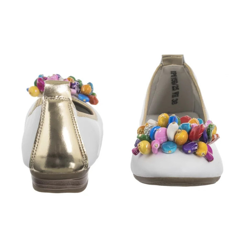 Filippo Białe DP6159/25 WH (FO155-a) ballerinas