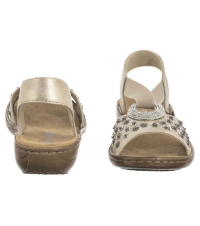 Rieker Platynowe 608B5-90 Metallic (RI260-a) sandals