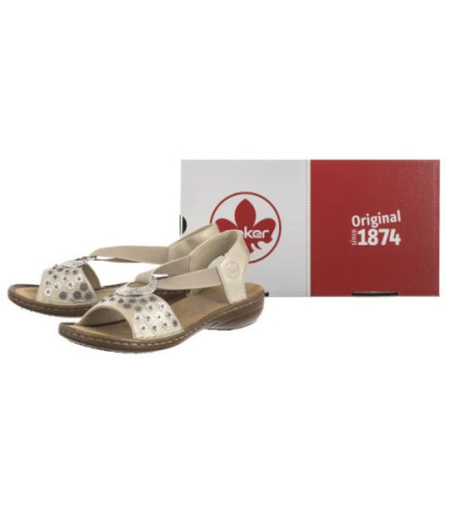 Rieker Platynowe 608B5-90 Metallic (RI260-a) sandals