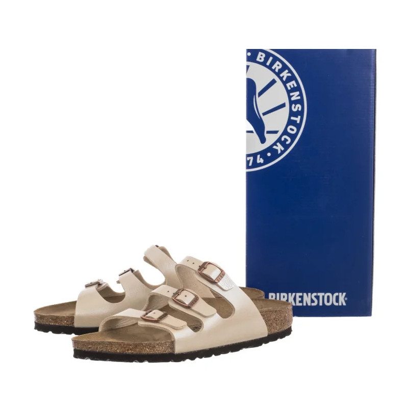 Birkenstock Florida Bs Graceful Pearl White 1029818 (BK299-b) Women's Shoes/Flip Flops