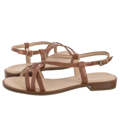 Caprice Brązowe 9-28100-44 303 Cognac Nappa (CP438-b) sandals