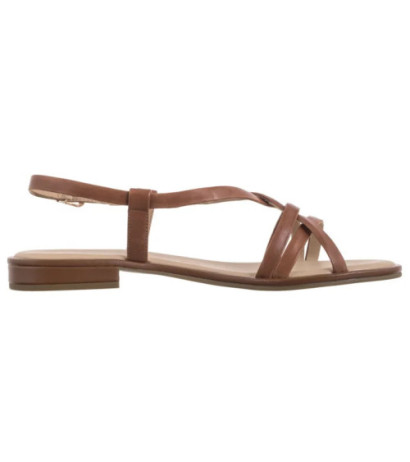Caprice Brązowe 9-28100-44 303 Cognac Nappa (CP438-b) sandals