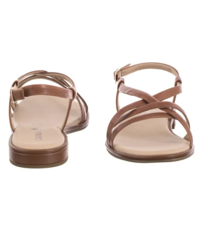 Caprice Brązowe 9-28100-44 303 Cognac Nappa (CP438-b) sandals
