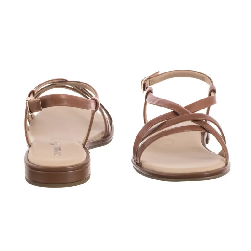 Caprice Brązowe 9-28100-44 303 Cognac Nappa (CP438-b) sandals